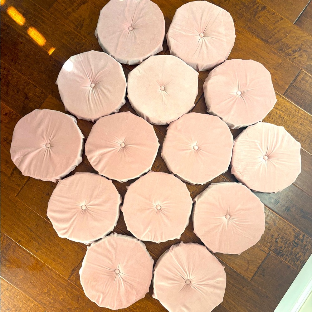 Pink Velvet Floor Seats